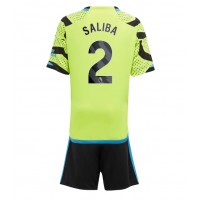 Maglie da calcio Arsenal William Saliba #2 Seconda Maglia Bambino 2023-24 Manica Corta (+ Pantaloni corti)